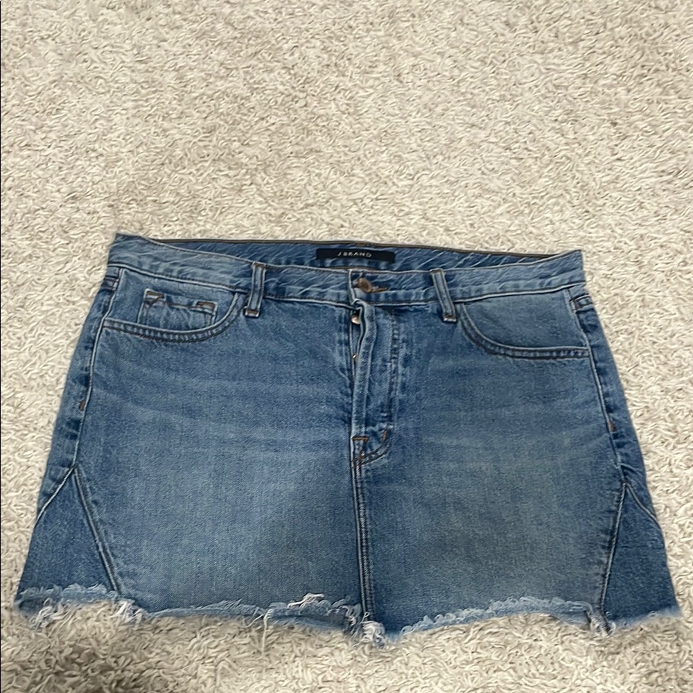 J Brand Classic Blue Denim Mini Skirt